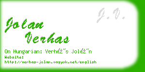 jolan verhas business card